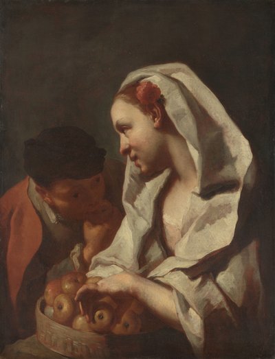 Dziewczyna sprzedająca owoce autorstwa Domenico Maggiotto (attributed to)