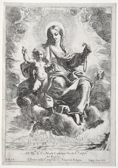 Madonna Różańcowa. autorstwa Domenico Maria Canuti