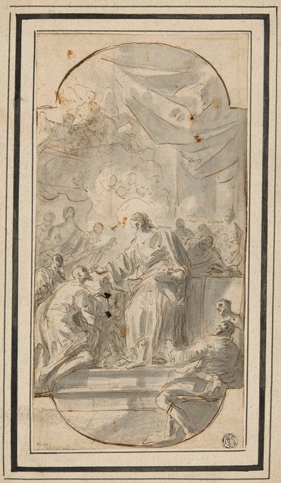 Chrystus udzielający komunii (ustanowienie Eucharystii) autorstwa Domenico Mondo