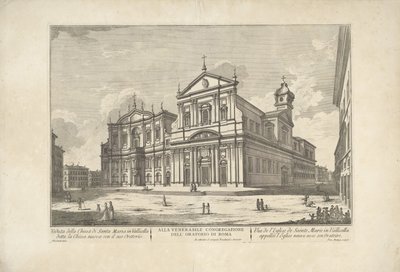Nowy Kościół Rzymski Widok kościoła S. Maria in Vallicella zwanego nowym kościołem z Oratorium / Vue de l