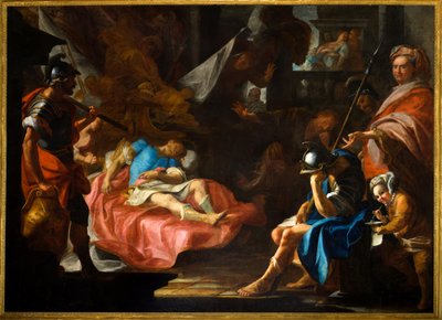 Śmierć Germanika, ok. 1730-40 (olej na płótnie) autorstwa Domenico Parodi