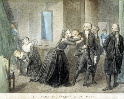 Delfin Louis porwany od swojej matki Marii Antoniny (w więzieniu Temple), 1 lipca autorstwa Domenico Pellegrini