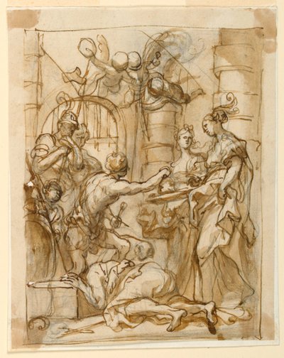 Salome przyjmuje głowę św. Jana Chrzciciela autorstwa Domenico Piola