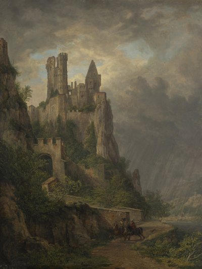 Vautsburg nad środkowym Renem autorstwa Domenico Quaglio
