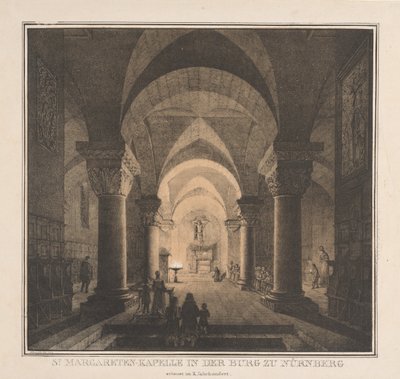 Wybitne budowle średniowiecza w Niemczech: Kaplica św. Małgorzaty w Imperial..., 1819. autorstwa Domenico Quaglio