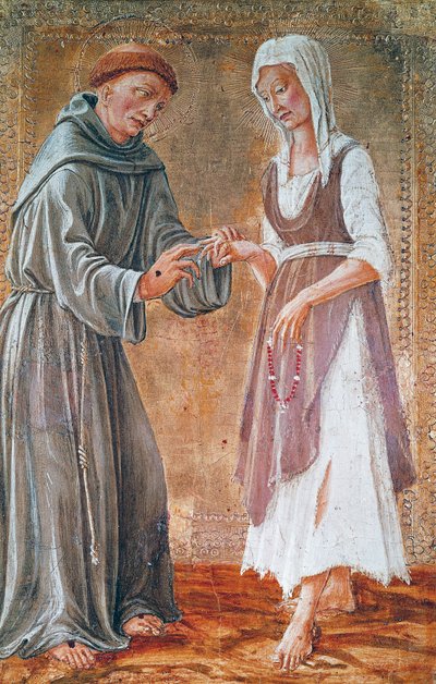 Św. Franciszek poślubia ubóstwo autorstwa Domenico Veneziano