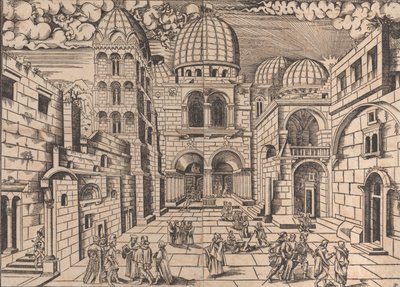 Bazylika Grobu Świętego w Jerozolimie, ok. godz. 1546. autorstwa Domenico dalle Greche