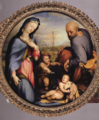 Święta Rodzina z Dzieciątkiem Jan Chrzciciel, ok.1515 autorstwa Domenico di Pace Beccafumi  