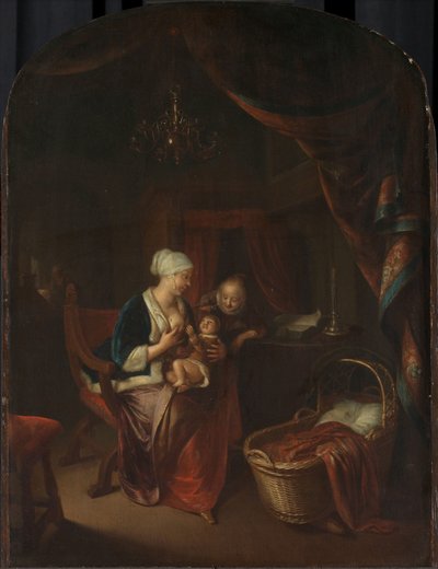 Matka daje dziecku pierś autorstwa Domenicus van Tol