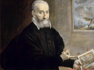Portret Giulio Clovio 1498-1578, ok. 1571. autorstwa Dominico El Greco
