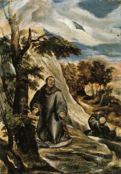 Stygmaty św. Franciszka z Asyżu, ok. 1565-1570. autorstwa Dominico El Greco