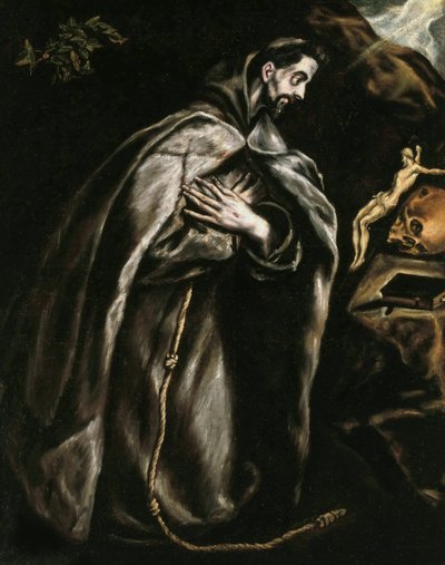 Modlitwa św. Franciszka, ok. 1595. autorstwa Dominico El Greco
