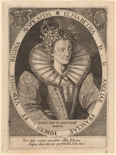 Królowa Elżbieta autorstwa Dominicus Custos after Crispijn de Passe I