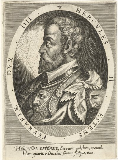 Ercole II dEste 1508-1559, książę Ferrary, Modena i Reggio, ca. 1600 autorstwa Dominicus or Custodis Custos