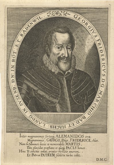 Jerzego Fryderyka z Baden-Durlach 1573-1638, c. 1610 autorstwa Dominicus or Custodis Custos