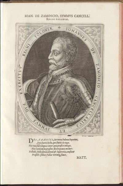 Hetman Jan Zamoyski 1542-1605 autorstwa Dominicus or Custodis Custos