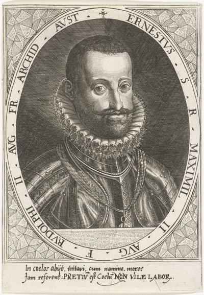 Portret arcyksięcia Ernesta Austrii 1553-1595, ok. 1595-1597 autorstwa Dominicus or Custodis Custos