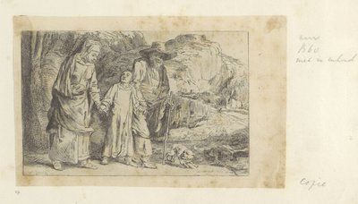 Chrystus powraca ze świątyni z Józefem i Maryją Recueil de quatre-vingt-cinq estampes originales (tytuł serii) autorstwa Dominique Vivant Denon (baron) (attributed to)
