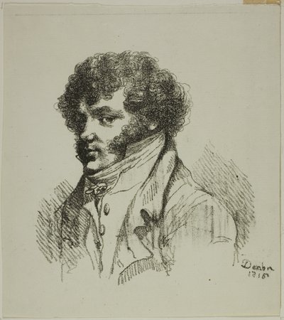 Portret Bruneta, Drukarz autorstwa Dominique Vivant Denon