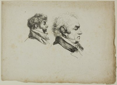 Portret profilowy drukarzy Brunet i Lasteyrie autorstwa Dominique Vivant Denon