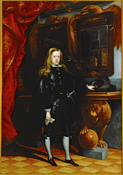Carlos II, syn Filipa IV ... (obraz na płótnie) autorstwa Don Juan Carreno de Miranda