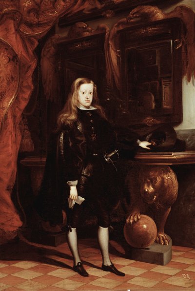 Portret Karola II z Hiszpanii (olej na płótnie, ok. 1675) autorstwa Don Juan Carreno de Miranda