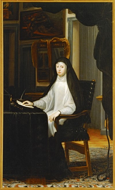 Królowa Maria Anna Austriacka ... (obraz na płótnie) autorstwa Don Juan Carreno de Miranda