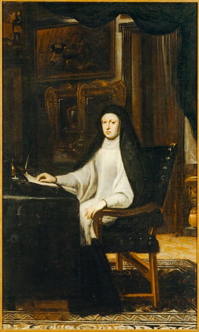 Królowa Maria Anna Austriacka, córka cesarza Ferdynanda III ... autorstwa Don Juan Carreno de Miranda