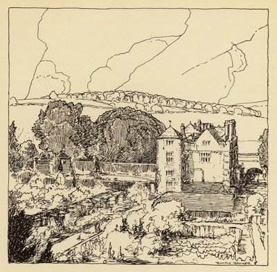 Cranborne Manor House (litografia) autorstwa Donald (after) Maxwell