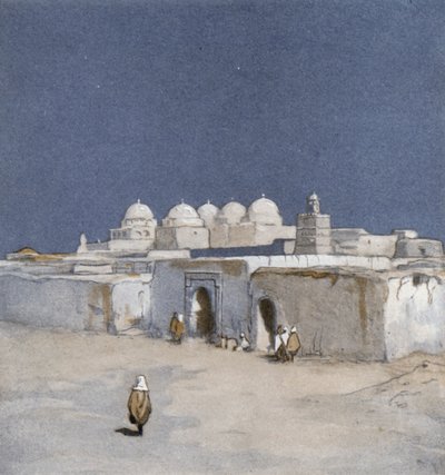 Meczet Mieczy w Kairouan (kolor lito) autorstwa Donald (after) Maxwell