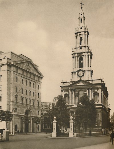 St. Mary-Le-Strand, Wyróżniony Współczesnym Poszerzeniem Ulicy, c1935. autorstwa Donald McLeish