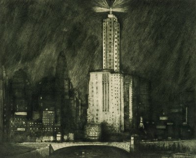 Chicago, Wacker Drive autorstwa Donald Shaw MacLaughlan