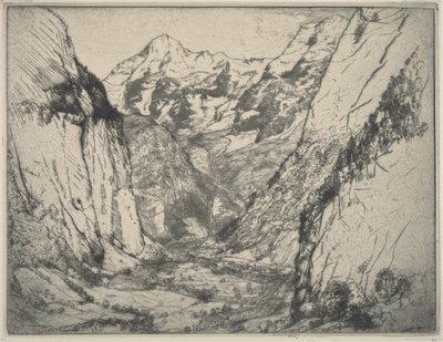 Lauterbrunnen autorstwa Donald Shaw MacLaughlan