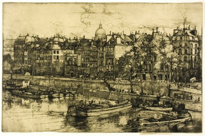 Quai des Grands Augustine, Paryż autorstwa Donald Shaw MacLaughlan