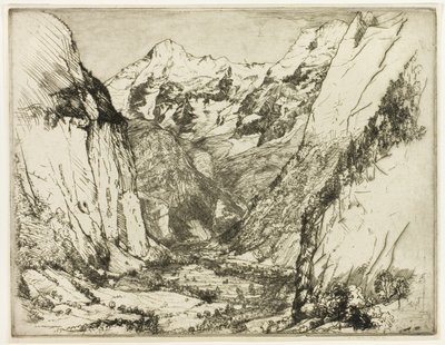 Lauterbrunnen autorstwa Donald Shaw MacLaughlan
