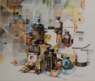 Wszystko do wklęsłodruku, 2010 (akwarela na papierze) autorstwa Donatella Merlo