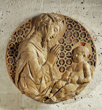Dziewica adorująca dziecko, "Madonna Todi" ... autorstwa Donatello