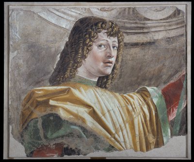 Człowiek z halabardą, ok. 1486 (oderwany fresk noszony na płótnie) autorstwa Donato Bramante