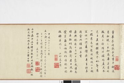 Odręczna kopia spisywania kamienia przez Zhang Xusa autorstwa Dong Qichang