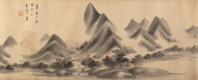 Krajobraz w stylu Mi Fu z lat 1611 i 1612. autorstwa Dong Qichang