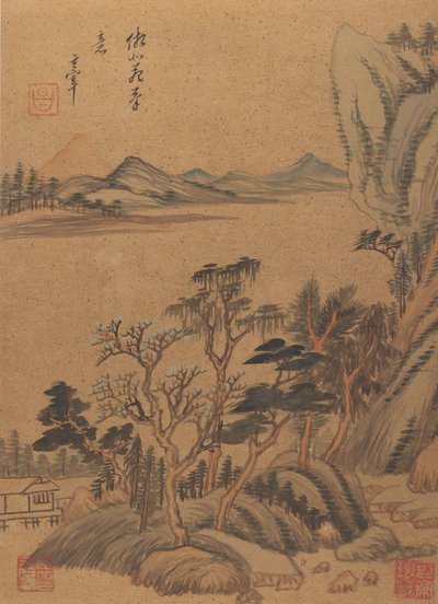 Pejzaże i wiersze, XVII w., prawdopodobnie po 1625 r. autorstwa Dong Qichang