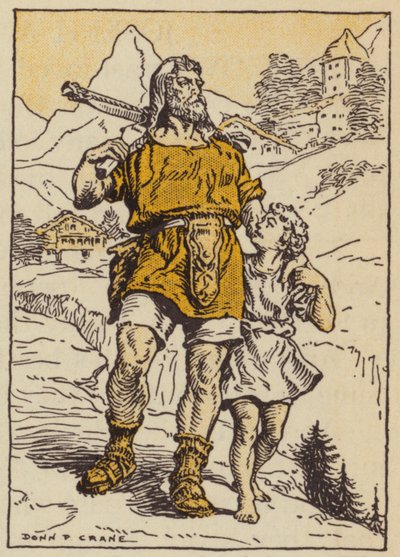 William Tell i jego syn (kolor lito) autorstwa Donn P. Crane