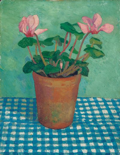 Cyklamen w garnku (olej na pokładzie) autorstwa Dora Carrington