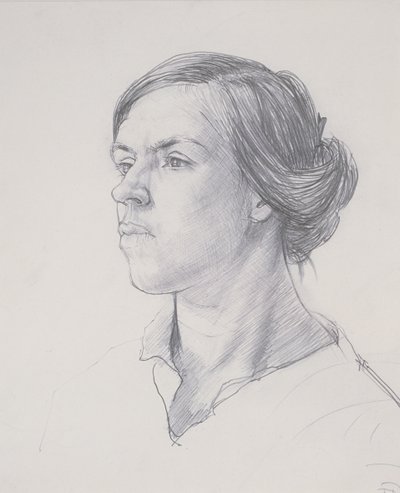 Głowa młodej kobiety, ok. 1914 autorstwa Dora Carrington