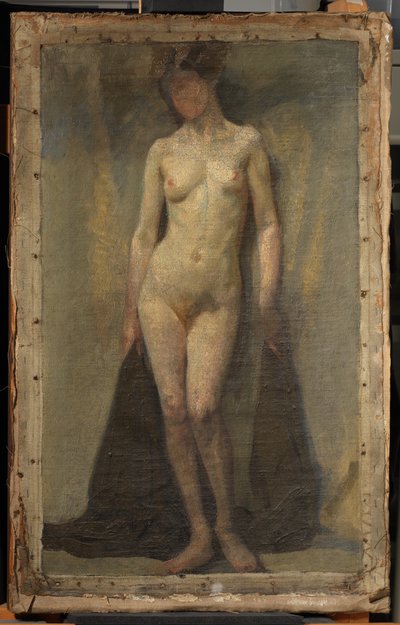 Akt kobiecy stojący, ok. 1910 (olej na płótnie) autorstwa Dora Carrington