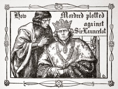 „Jak Mordred spiskował przeciwko Sir Launcelotowi”, 1905. autorstwa Dora Curtis