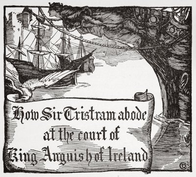 „Jak Tristram przebywał na dworze króla Anguish of Ireland”, 1905. autorstwa Dora Curtis