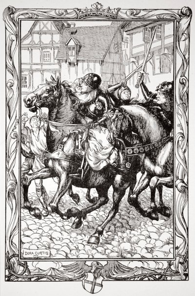 „Rzucili się na zdumiony tłum”, 1905. autorstwa Dora Curtis