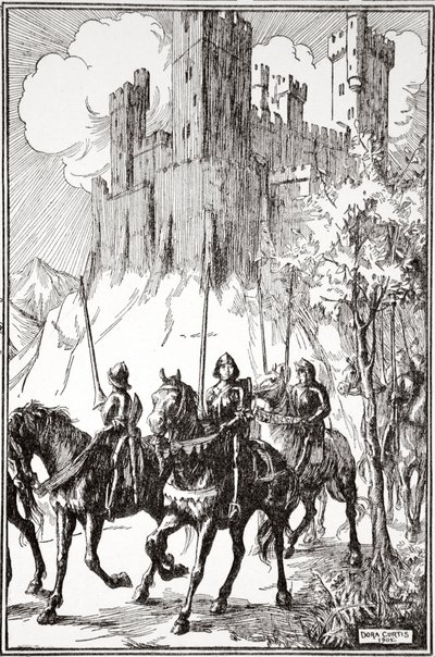 „Sir Galahad w opactwie”, 1905. autorstwa Dora Curtis