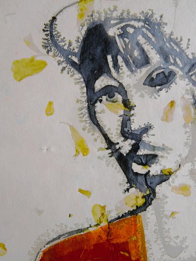 Portret kobiety w abstrakcyjnym stylu autorstwa Doris Schmitz